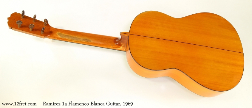 Ramirez 1a Flamenco Blanca Guitar, 1969   Full Rear View