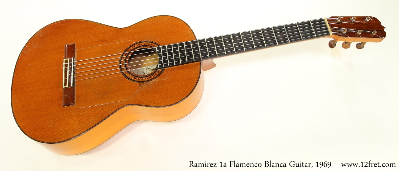 Ramirez 1a Flamenco Blanca Guitar, 1969   Full Front View