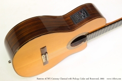 Ramirez 4CWE Cutaway Classical with Pickup, Cedar and Rosewood, 2003   Side Control View