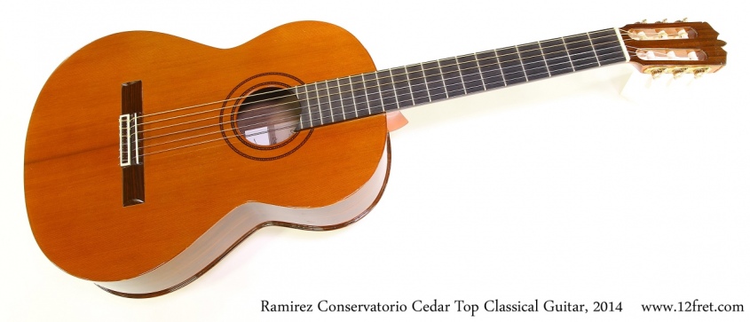 Ramirez Conservatorio Cedar Top Classical Guitar, 2014 Full Front View