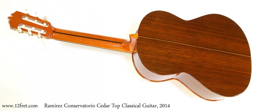 Ramirez Conservatorio Cedar Top Classical Guitar, 2014 Full Rear View