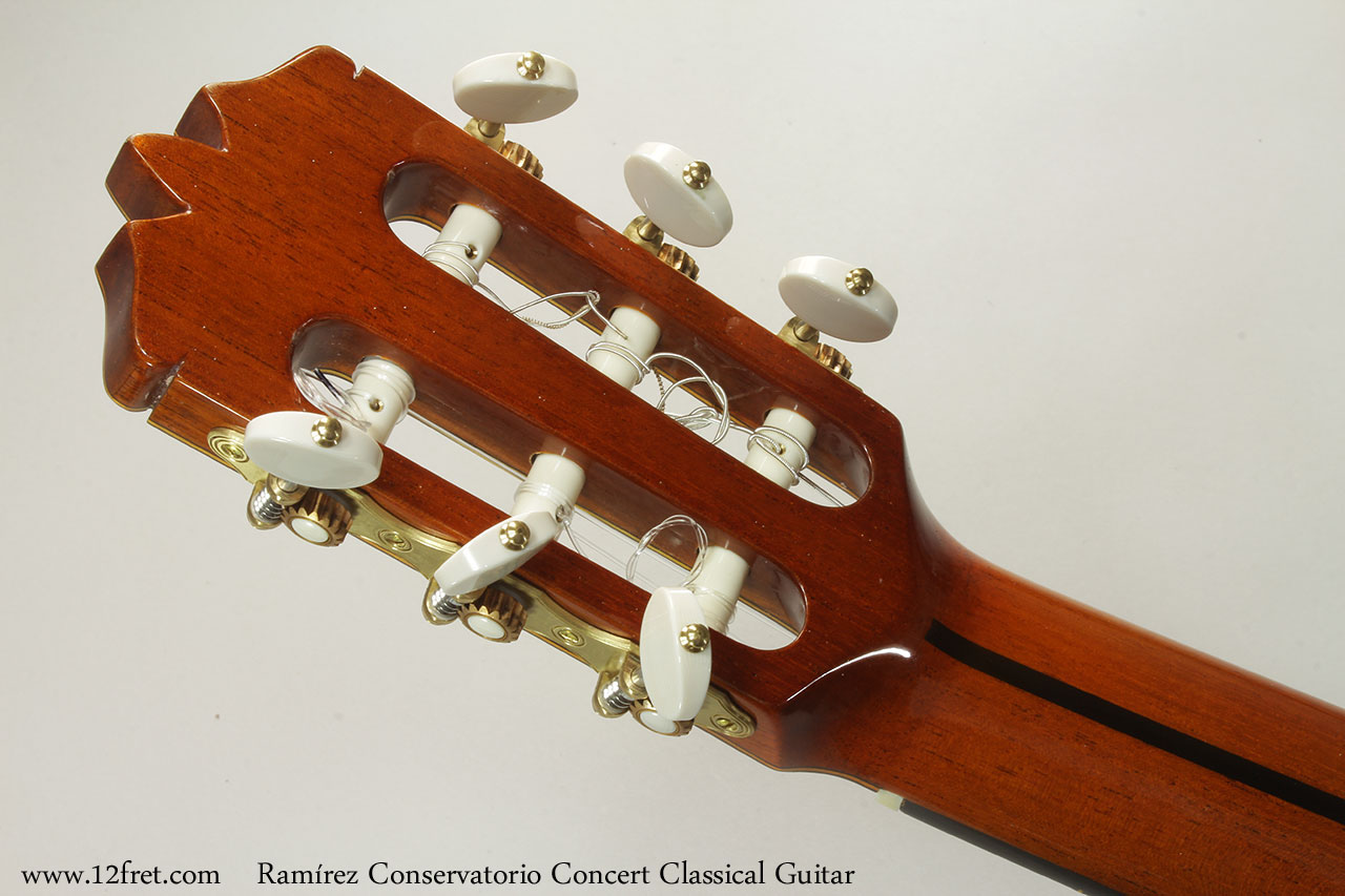 Ramirez Conservatorio Concert Classical Guitar Head Rear View