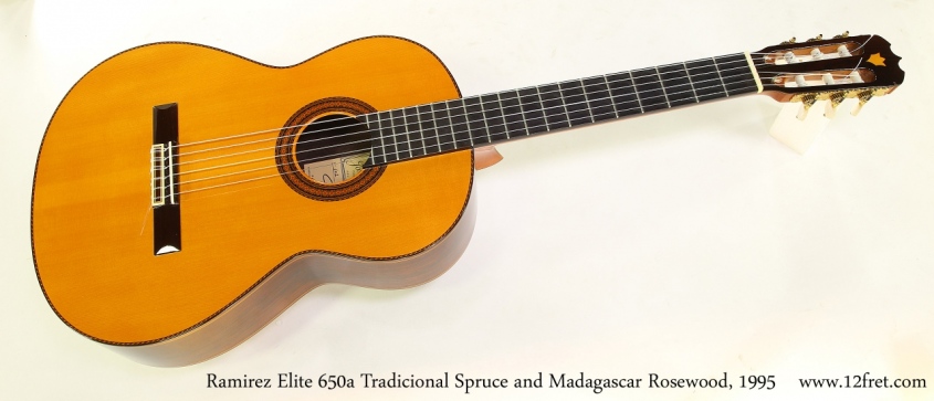 Ramirez Elite 650a Tradicional Spruce and Madagascar Rosewood, 1995 Full Front View