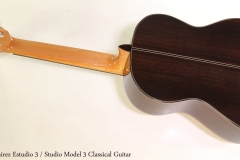 Ramirez Estudio 3 / Studio 3 Classical Guitar Full Rear View