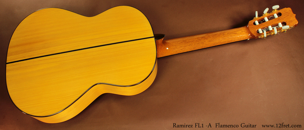 Ramirez FL1 Flamenco Guitar full rear view