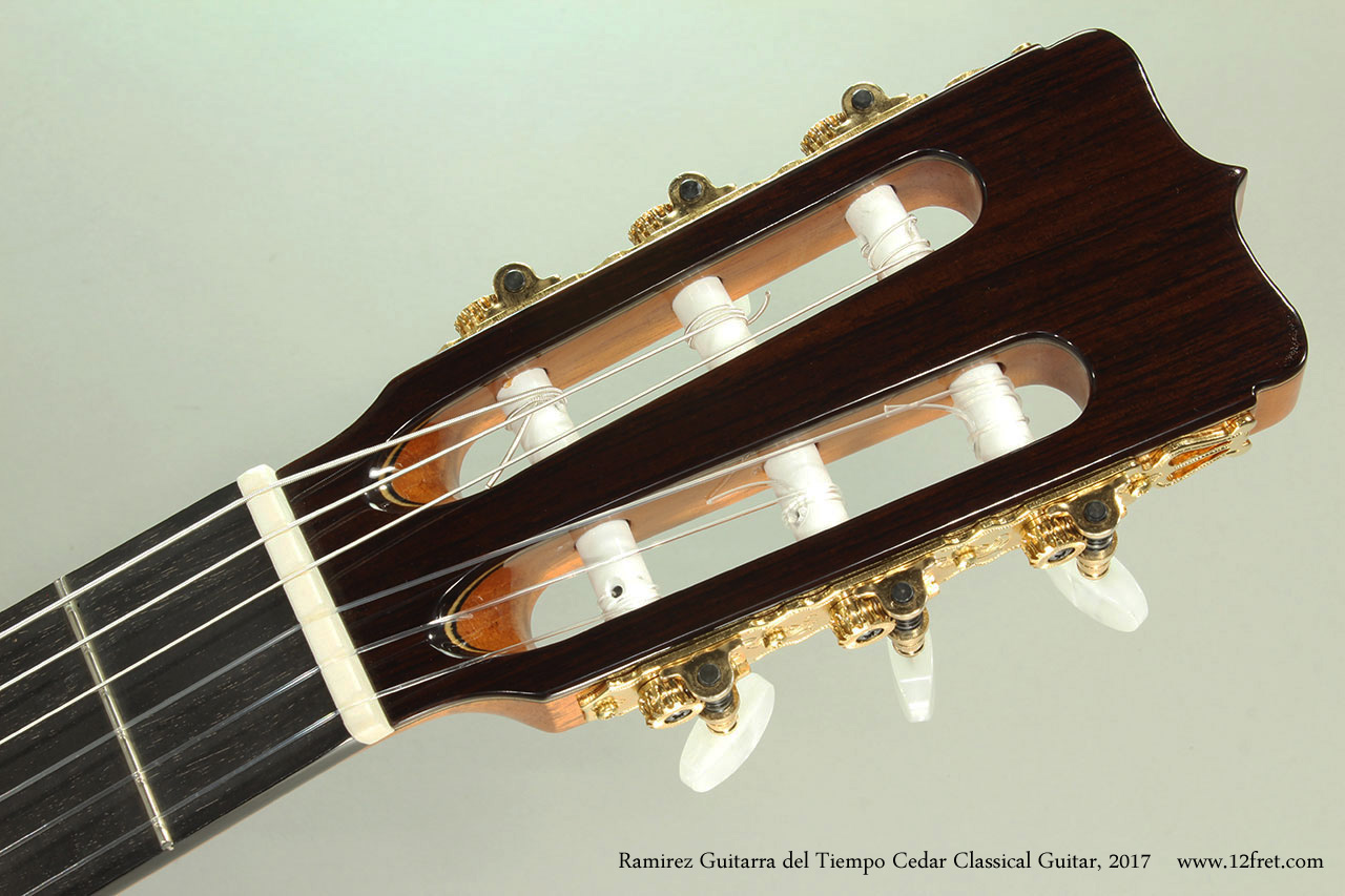 Ramirez Guitarra del Tiempo Cedar Classical Guitar, 2017 Head Front View