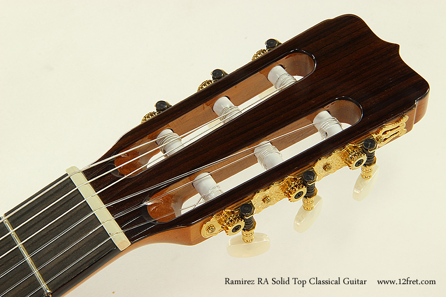Ramirez RA Solid Top Classical Guitar Head Front View