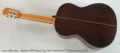 Ramirez SPR Spruce Top 'Semi Professional' Classical Guitar, 2012 Full Rear View
