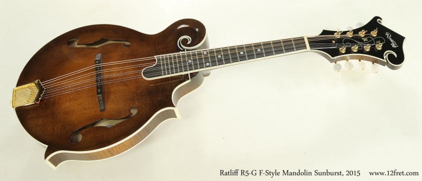 Ratliff R5-G F-Style Mandolin Sunburst, 2015 Full Front View