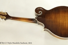 Ratliff R5-G F-Style Mandolin Sunburst, 2015 Full Rear View