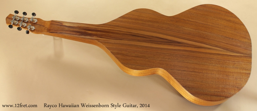 Rayco Hawaiian Weissenborn Style Guitar 2014 full rear view