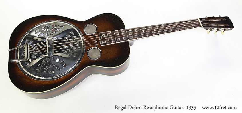 Regal Dobro Resophonic Guitar, 1935 Full Front View