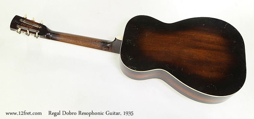 Regal Dobro Resophonic Guitar, 1935 Full Rear View