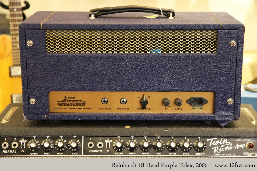 Reinhardt 18 Head Purple Tolex, 2006 Full Rear View