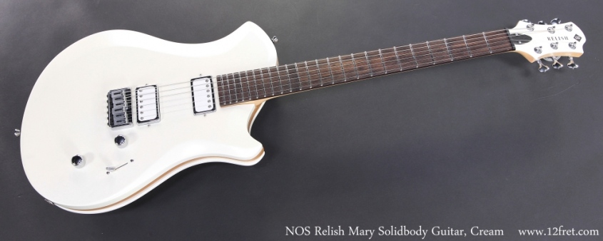 NOS Relish Mary Solidbody Guitar, Cream,  Full Front View