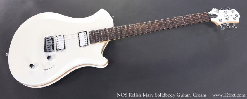 NOS Relish Mary Solidbody Guitar, Cream,  Full Front View