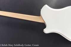 NOS Relish Mary Solidbody Guitar, Cream,  Full Rear View