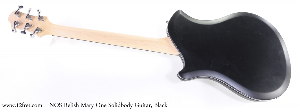 NOS Relish Mary One Solidbody Guitar, Black,  Full Rear View