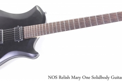 NOS Relish Mary One Solidbody Guitar, Black,  Full Front View