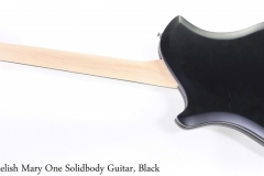 NOS Relish Mary One Solidbody Guitar, Black,  Full Rear View