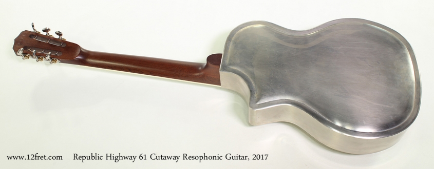 Republic Highway 61 Cutaway Resophonic Guitar, 2017 Full Rear View