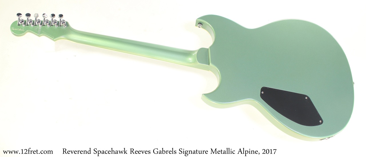 Reverend Spacehawk Reeves Gabrels Signature Metallic Alpine, 2017 Full Rear View