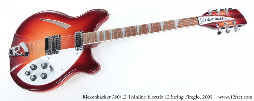 Rickenbacker 360/12 Thinline Electric 12 String Fireglo, 2009 Full Front View