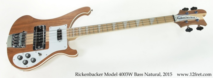 Rickenbacker Model 4003W Bass Natural, 2015 Full Front View