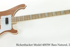 Rickenbacker Model 4003W Bass Natural, 2015 Full Front View