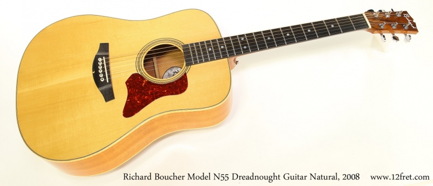 Richard Boucher Model N55 Dreadnought Guitar Natural, 2008 Full Front View