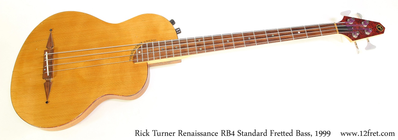 Rick Turner Renaissance RB4 Standard Fretted Bass, 1999  Full Front View