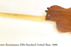 Rick Turner Renaissance RB4 Standard Fretted Bass, 1999  Full Rear View