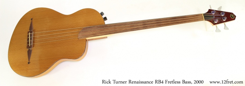 Rick Turner Renaissance RB4 Fretless Bass, 2000   Full Front View