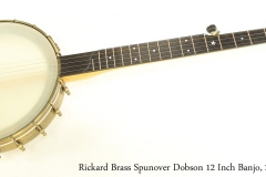 Rickard Brass Spunover Dobson 12 Inch Banjo, 2019 Full Front View