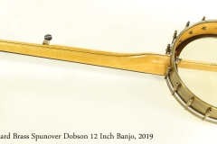 Rickard Brass Spunover Dobson 12 Inch Banjo, 2019 Full Rear View