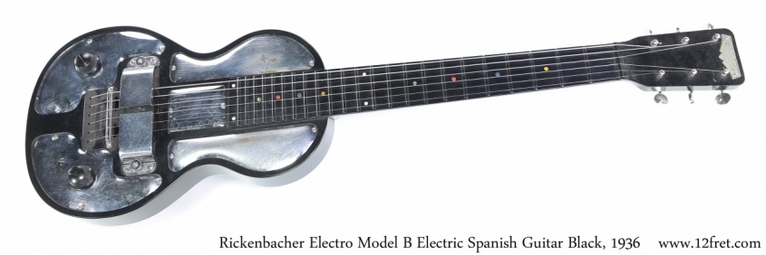 Rickenbacher Electro Model B Electric Spanish Guitar Black, 1936 Full Front View