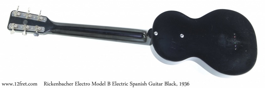 Rickenbacher Electro Model B Electric Spanish Guitar Black, 1936 Full Rear View