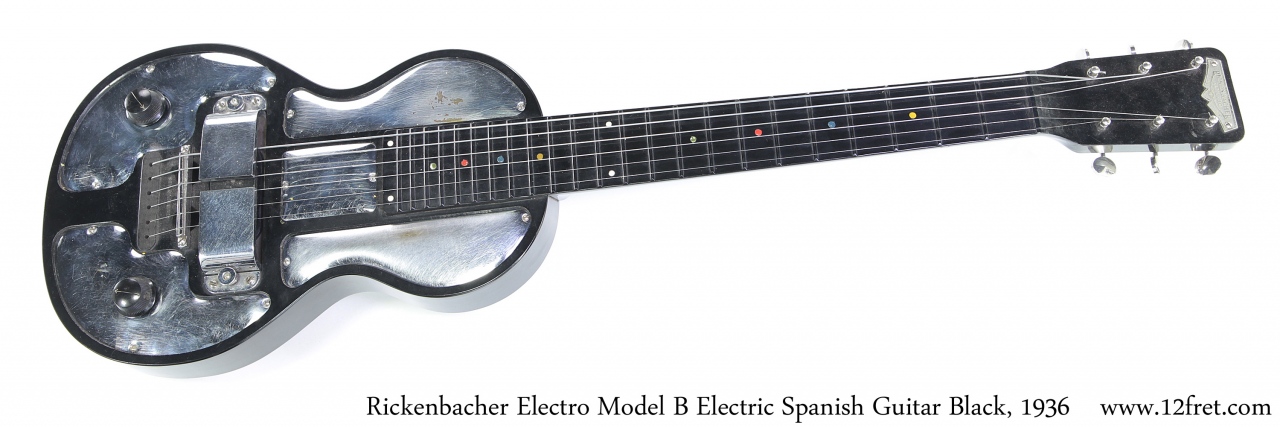 Rickenbacher Electro Model B Electric Spanish Guitar Black, 1936 Full Front View