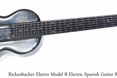 Rickenbacher Electro Model B Electric Spanish Guitar Black, 1936 Full Front View