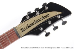 Rickenbacker 325c58 Short Scale Thinline JetGlo, 2006 Head Front View