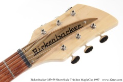 Rickenbacker 325v59 Short Scale Thinline MapleGlo, 1997 Head Front View