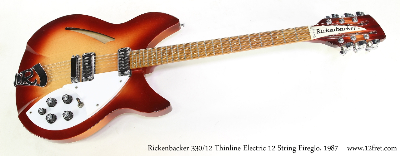 Rickenbacker 330/12 Thinline Electric 12 String Fireglo, 1987  Full Front View
