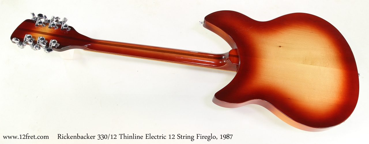 Rickenbacker 330/12 Thinline Electric 12 String Fireglo, 1987  Full Rear View