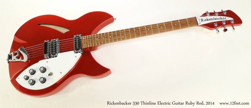 Rickenbacker 330 Thinline Electric Guitar Ruby Red, 2014 Full Front View