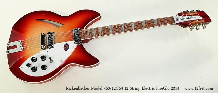 Rickenbacker Model 360/12C63 12 String Electric FireGlo 2014 Full Front View