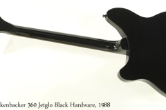 Rickenbacker 360 Jetglo Black Hardware, 1988 Full Rear View