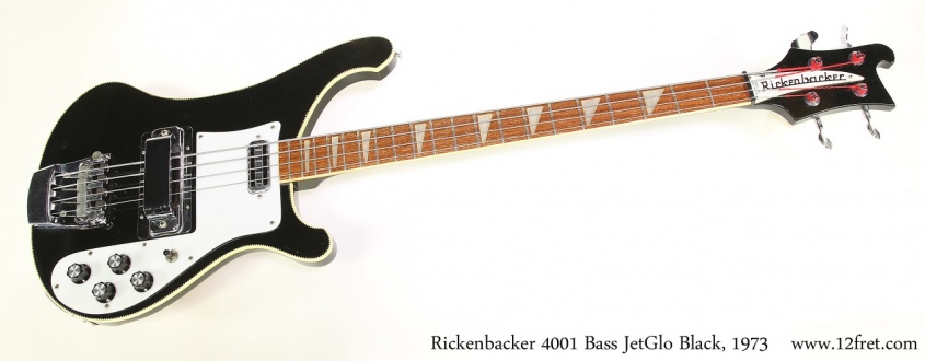 Rickenbacker 4001 Bass JetGlo Black, 1973 Full Front View