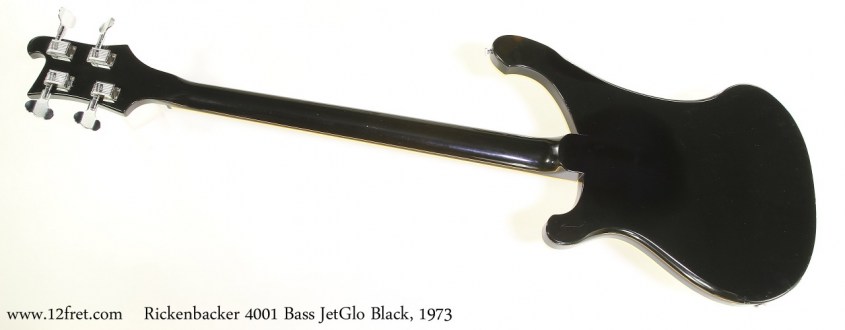 Rickenbacker 4001 Bass JetGlo Black, 1973 Full Rear View
