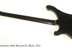 Rickenbacker 4001 Bass JetGlo Black, 1973 Full Rear View