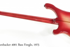 Rickenbacker 4001 Bass Fireglo, 1975 Full Rear View